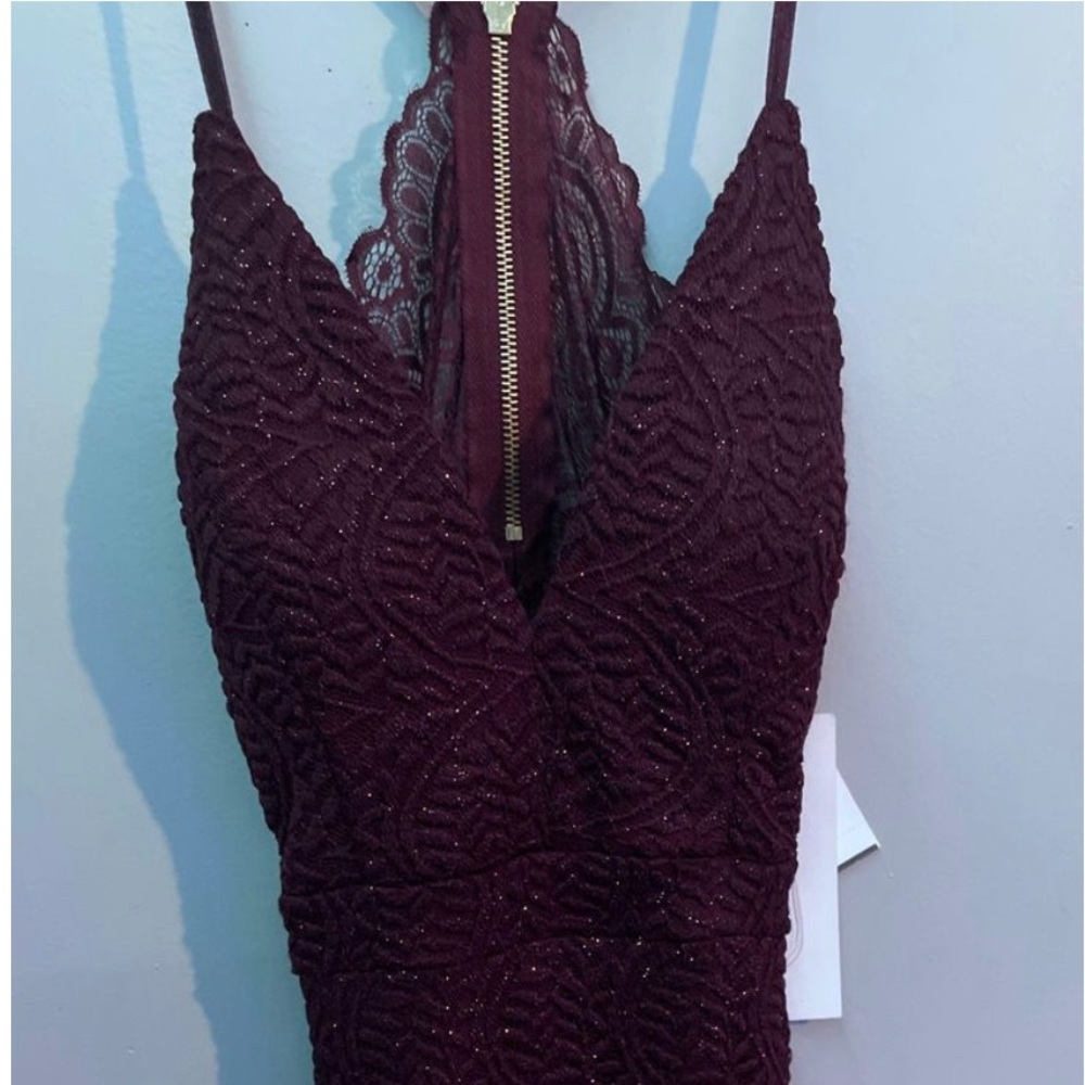 dillards burgundy homecoming dress
